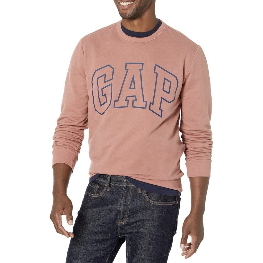 Gap Men's Faded Cedar Logo Fleece Crewneck Sweatshirt Cotton Blend Size Medium - Picture 7 of 7